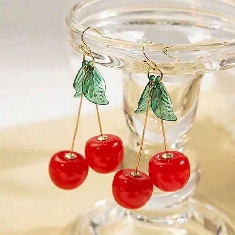 Cherry earrings new